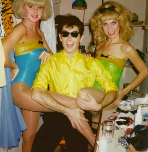 With Luciano Zuppa and Gaby Lomberg in the dressing room at No. 58, mid 80s.